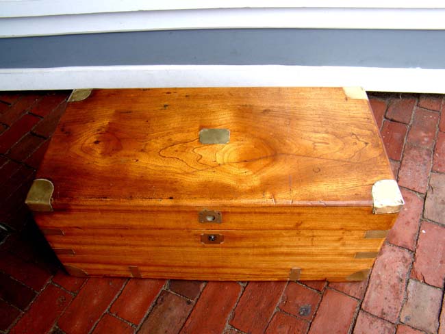 A fine brass mounted China Trade period camphorwood trunk circa 1830 — image 3